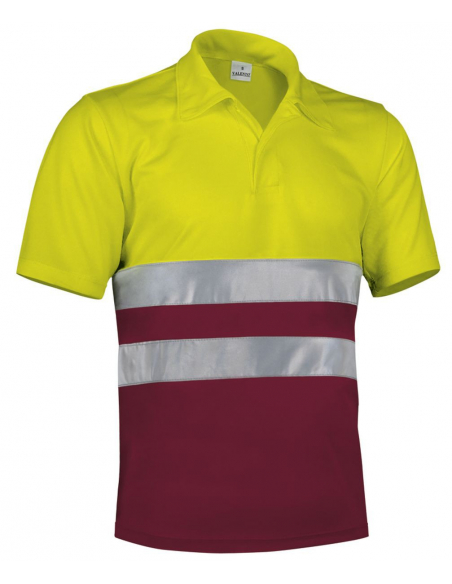 POLO ALTA VISIBILIDAD BICOLOR MANGA CORTA MOD BUILD