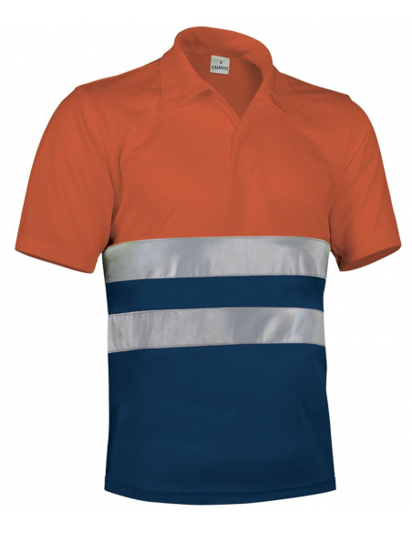 POLO ALTA VISIBILIDAD BICOLOR MANGA CORTA MOD BUILD